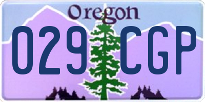 OR license plate 029CGP