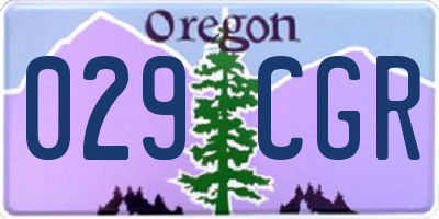 OR license plate 029CGR