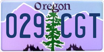OR license plate 029CGT