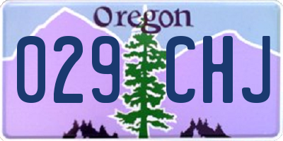 OR license plate 029CHJ