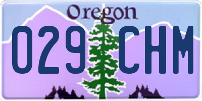 OR license plate 029CHM
