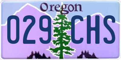 OR license plate 029CHS