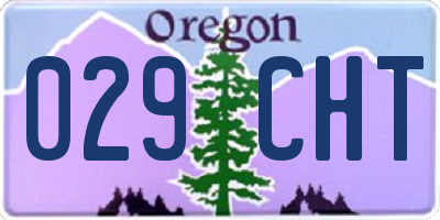 OR license plate 029CHT