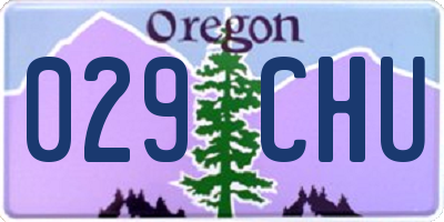 OR license plate 029CHU