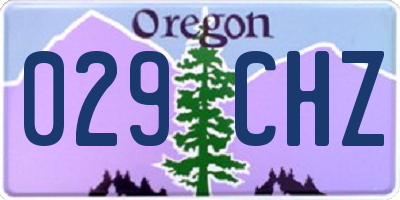 OR license plate 029CHZ