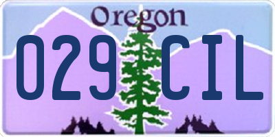 OR license plate 029CIL