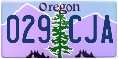 OR license plate 029CJA