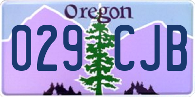 OR license plate 029CJB