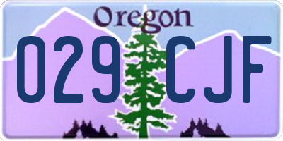 OR license plate 029CJF