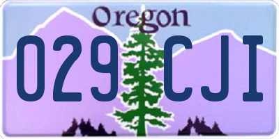 OR license plate 029CJI