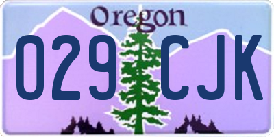 OR license plate 029CJK