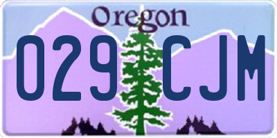 OR license plate 029CJM