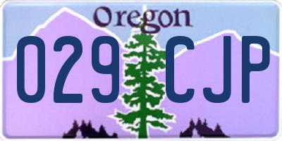 OR license plate 029CJP