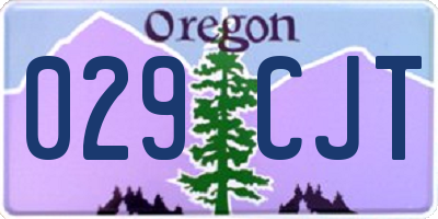 OR license plate 029CJT