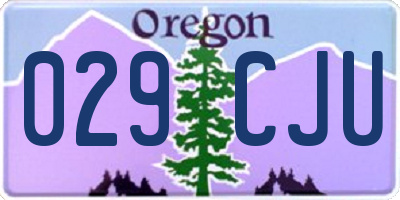 OR license plate 029CJU