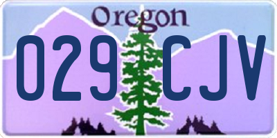 OR license plate 029CJV