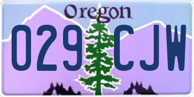 OR license plate 029CJW