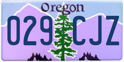 OR license plate 029CJZ