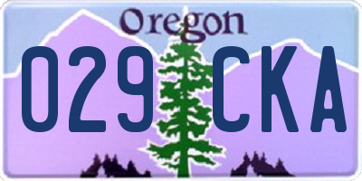 OR license plate 029CKA