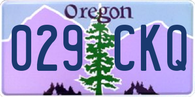 OR license plate 029CKQ
