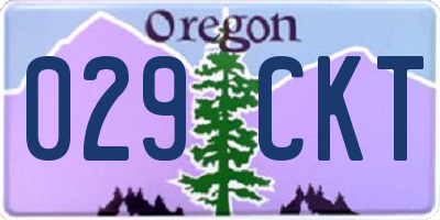 OR license plate 029CKT