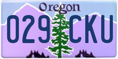 OR license plate 029CKU