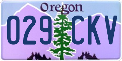 OR license plate 029CKV