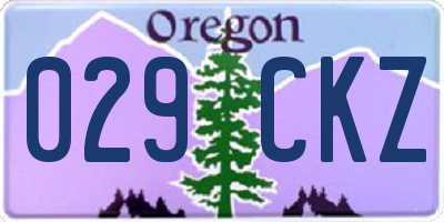 OR license plate 029CKZ
