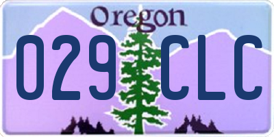 OR license plate 029CLC