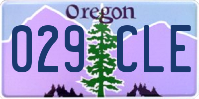 OR license plate 029CLE