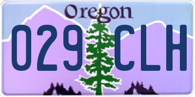 OR license plate 029CLH
