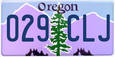 OR license plate 029CLJ