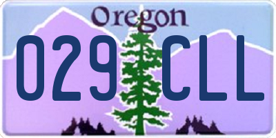OR license plate 029CLL