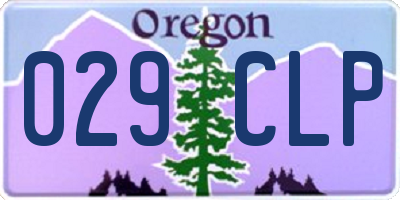 OR license plate 029CLP
