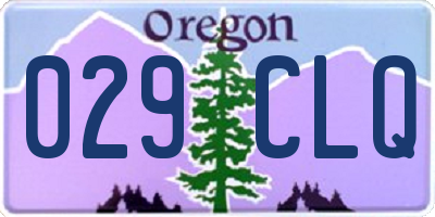 OR license plate 029CLQ