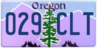 OR license plate 029CLT