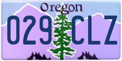 OR license plate 029CLZ