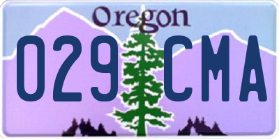 OR license plate 029CMA