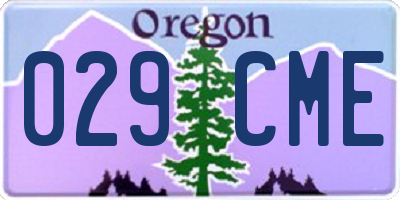 OR license plate 029CME