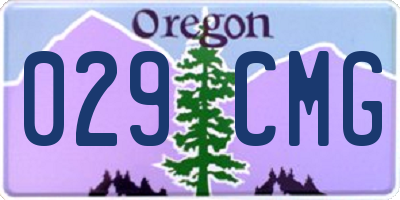OR license plate 029CMG