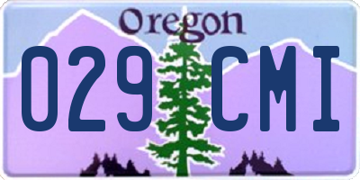 OR license plate 029CMI