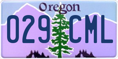 OR license plate 029CML