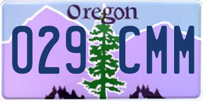 OR license plate 029CMM