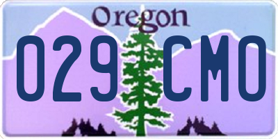 OR license plate 029CMO