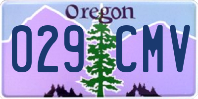 OR license plate 029CMV
