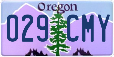 OR license plate 029CMY