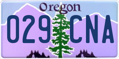 OR license plate 029CNA