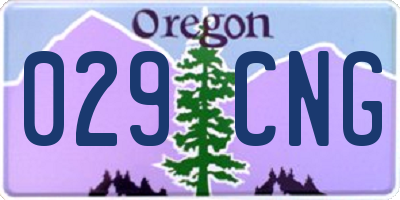 OR license plate 029CNG
