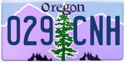 OR license plate 029CNH