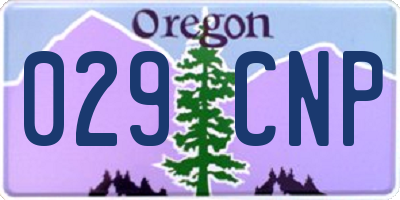 OR license plate 029CNP